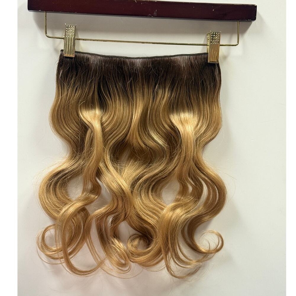 Lilyhair 18" Clip-In 100% Virgin Human Hair Extensions Ombre Blonde T2/12 70g